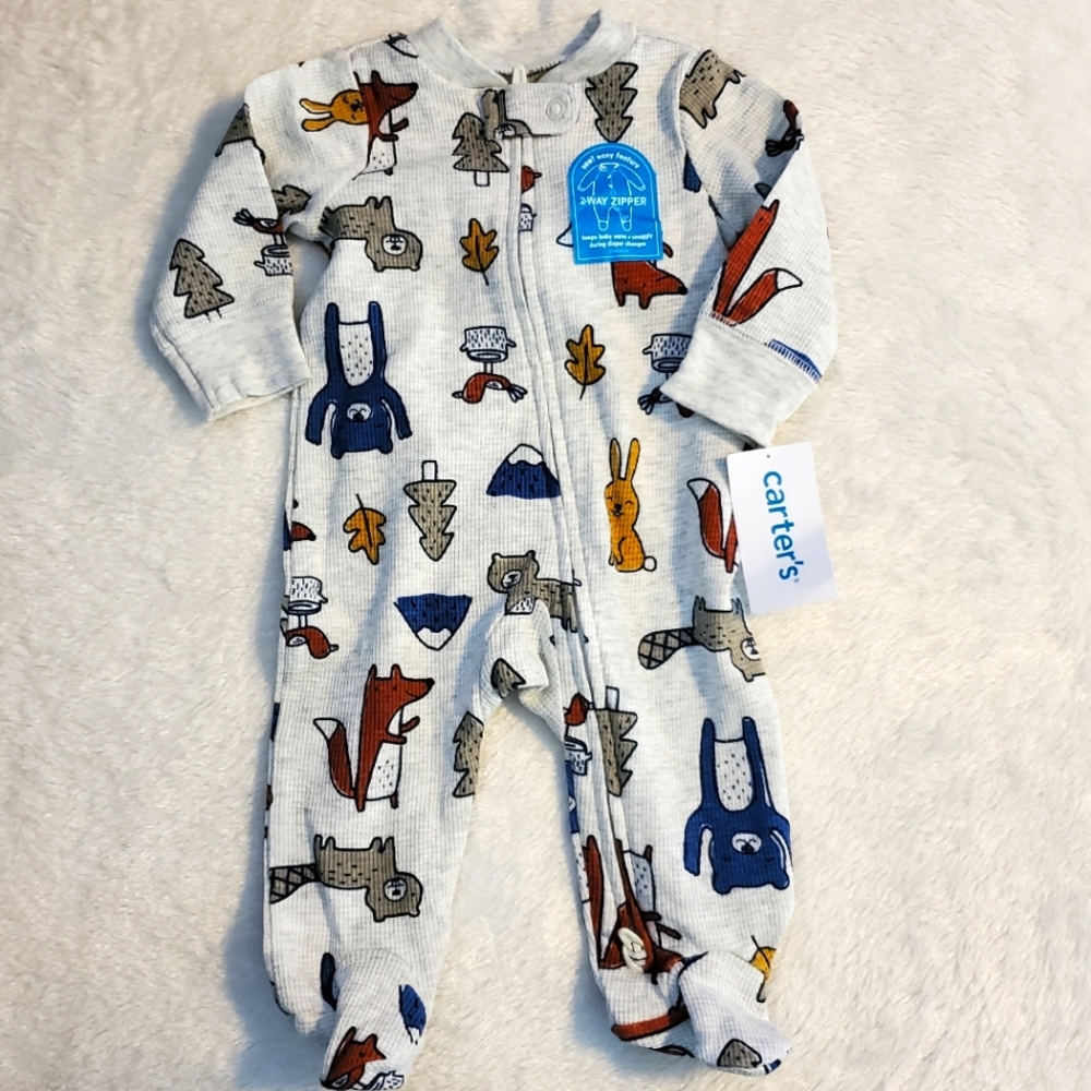 NWT Carter's Waffle Footed Sleeper - 3M